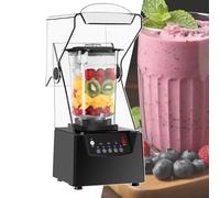 Licuadora comercial con escudo insonorizado, licuadoras profesionales silenciosas de 75 onzas, autolimpiante, 2200 W, for cocina, té con leche, café