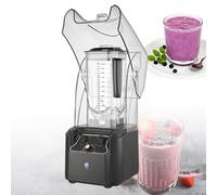 Licuadora Comercial De 2.2l, Máquina De Batidos De 2200w Con Escudo Antirruido Para Jugos, Batidos Y Smoothies