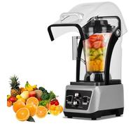 Licuadora Comercial De 4.5l Con Escudo Acústico, Licuadora Profesional Silenciosa De 2200w Para Batidos, Licuadora De Barra De Alta Velocidad Con Auto-limpieza Para Batidos, Malteadas Y Nueces