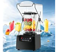 Licuadora Comercial Silenciosa Mejorada con Aislamiento AcúStico, Batidora Profesional 2200w,Capacidad de 2 Litros,Batidora Para Batidos,Ideal para Picar Hielo,Preparar Batidos Y Frutas. 110V