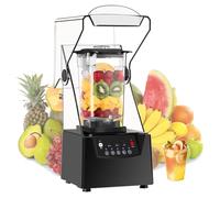 Licuadora de batidos profesional de 2200 W, licuadora de alta velocidad de 17000 RPM con caja de sonido, for cocina, té con leche, café, tienda de postres