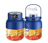Licuadora de frutas portátil de gran capacidad de 600 ml, recargable por USB, exprimidor de motor de alta velocidad para jugos y batidos de proteínas