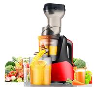 Licuadora de prensado en frío, extractor lento de 150 W con función de inversión de giro, filtro de acero inoxidable para cítricos y verduras, fácil de limpiar, diseño libre de BPA para uso doméstic