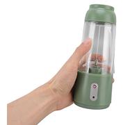 Licuadora de tamaño Personal de 300ml, Mini exprimidor de frutas con hoja de acero inoxidable, batidora portátil recargable por USB para batidos(Verde claro)