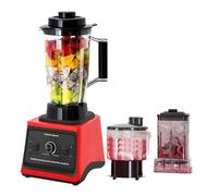 Licuadora Eléctrica 3 En 1 De 9500 W, Procesador Alimentos Profesional Alta Potencia, Exprimidor Batidos Hielo, Recipiente L +,5 + 0 Potente Procesos Esfuerzo Ingredientes