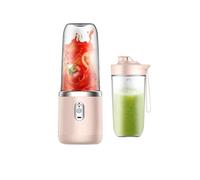Licuadora Exprimidora Portátil, Exprimidor De Frutas Eléctrico De 400ml, Carga USB, Taza De Jugo De Fruta De Naranja Y Limón, Licuadora For Batidos, 2 Tazas(2 pink cups)