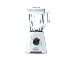 Licuadora Moulinex Blendforce II 600W 2L Picahielos Plástico Blanco Cuchillas Inoxidable