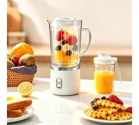 Licuadora personal de batidos, licuadora compacta de 20000 RPM para batidos y batidos con 2 tazas portátiles de 24 onzas, exprimidor de doble porción para jugos, recetas nutritivas, encimera de cocina