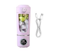 Licuadora personal | Mezclador de frutas recargable por USB de 700 ml - Vaso exprimidor eléctrico personal - para mujeres, hombres, adultos, cocina, gimnasio, viajes, apartamento, hotel, escuela
