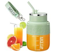 Licuadora Portátil Blendgo 800 con Pajita y Correa de Bandolera 28oz Gran Capacidad USB C Recargable Sin Cable para Batidos Licuados Jugos y Preparación de Alimentos Doble Clic Inicio Rápido (Verde)