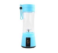 Licuadora portátil, compatible con batidos y licuados, recargable por USB, 380 ml, taza exprimidora de frutas for viajes, licuadora de frutas de mano, taza exprimidora(Blue 380ML)