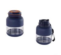 Licuadora portátil de 1300 ml, 80 W recargable por USB, para batidos y batidos, mezclador eléctrico de gran capacidad para viajes, al aire libre, camping, gimnasio (azul dos tazas)