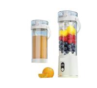 Licuadora portátil de 600 ml, 12 cuchillas, licuado rápido, recargable por USB, compatible con batidos al aire libre, licuadora eléctrica.(White)