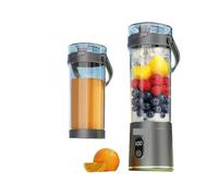 Licuadora portátil de 600 ml, 12 cuchillas, licuado rápido, recargable por USB, compatible con batidos al aire libre, licuadora eléctrica.(Gray)