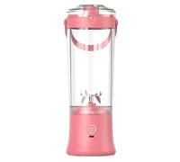 Licuadora portátil de plástico con boquilla for sorber, potente exprimidor Personal for batidos, mezcla de hielo, jugo y procesamiento de alimentos(Pale Red)