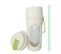 Licuadora portátil de plástico con tapa for beber, 26 cuchillas, licuadora de tamaño Personal, taza exprimidora portátil recargable de 450ml/15,8oz(Groen)