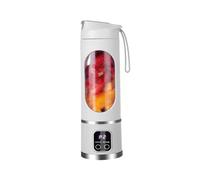 Licuadora portátil de plástico de 12 hojas, licuadora de tamaño Personal, exprimidor portátil recargable for cocina, oficina, viajes, gimnasio(Weiß)