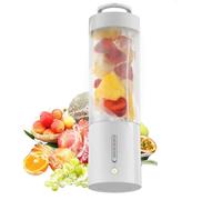 Licuadora portátil de plástico, exprimidor Personal de 6 cuchillas, taza exprimidora portátil inalámbrica compacta for cocina, oficina, viajes, gimnasio(Weiß)