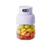 Licuadora portátil de plástico, exprimidor Personal recargable de 36 hojas for batidos, mezcla de hielo, jugos y procesamiento de alimentos(Lila)