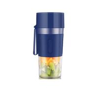 Licuadora portátil de plástico, licuadora pequeña y ligera, exprimidor portátil recargable for batidos y batidos(Blu)