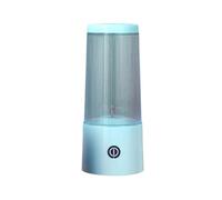Licuadora portátil de plástico, Mini exprimidor eléctrico USB de 4 hojas for batidos, mezcla de hielo, jugo, 350ml/12,3 oz(Blu)