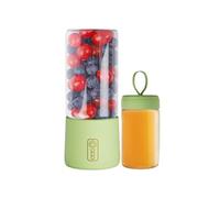 Licuadora portátil de vidrio con vaso de repuesto, exprimidor Personal de 10 hojas, USB-C recargable for cocina, oficina, viajes, gimnasio(Groen)