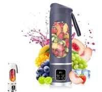 Licuadora portátil eléctrica personal USB,pequeña licuadora de viaje con 12 cuchillas de acero inoxidable, extractor de jugos inalámbrico de 500 ml,ideal smoothies y batidos(Purple)