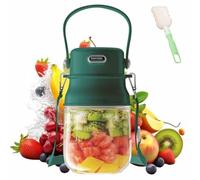 Licuadora Portátil Ivorydpresion Para Batidos Y Smoothies Con Vaso De 700 Ml Y Tapa, Mini Recargable, Personal De Jugos Frescos, Eléctrica, Con Tapa(Dark Green)