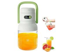 Licuadora portátil, licuadora personal para batidos y batidos, vaso exprimidor inalámbrico de 1L/33.7 onzas, tapa a prueba de fugas con boquilla para sorber, recargable por USB-C, taza compacta de