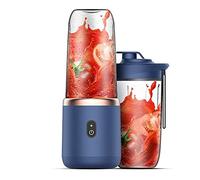 Licuadora portátil Mini licuadora de Jugo Fresco USB Personal con una Taza de Jugo batido 6 Cuchillas licuadora de 450 ml Batidos máquina mezcladora de Frutas eléctrica de Mano para Deportes