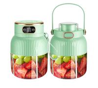 Licuadora portátil para batidos - Licuadora de viaje de 600 ml, licuadora de de frutas y exprimidor recargable por USB con pantalla digital, máquina de cocina para batidos y proteínas con 2