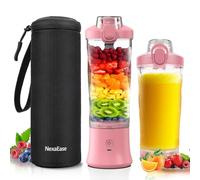 Licuadora portátil personal con funda aislada para batidos y batidos - Mini taza de licuadora de 20 onzas con 6 cuchillas, tapa de viaje, recargable por USB, licuadora pequeña para cocina, viajes,