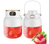 Licuadora portátil recargable, exprimidor personal para uso diario, licuadoras al vacío de 600 ml, ideal para batidos y batidos después del entrenamiento (azul, verde)