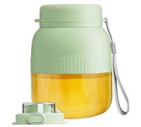 Licuadora portátil Taza exprimidora recargable de 500 ml con tapas dobles Pajita a prueba de fugas Mini máquina eléctrica de 10 hojas para hacer jugos Batidos de proteínas Comida para bebés Trit