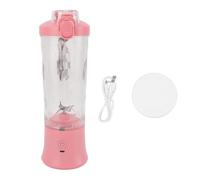 Licuadora portátil, USB recargable 600 ml de gran capacidad 150W Alta velocidad 18000 rpm fabricante de batidos de exprimidor personal para deportes de viaje para la cocina ABS (Pink)