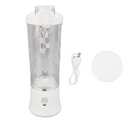 Licuadora portátil, USB recargable 600 ml de gran capacidad 150W Alta velocidad 18000 rpm fabricante de batidos de exprimidor personal para deportes de viaje para la cocina ABS (White)