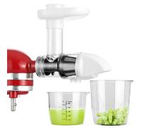 Licuadora Prensado en Frio, Gdrtwwh Licuadora Frutas Verduras，Extractor Accesorio para exprimidor para todos los KitchenAid Stand Mixer (blanco)