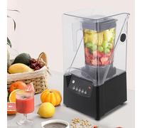 Licuadora profesional de 2 litros con cubierta insonorizada for encimera, batidora comercial de 2200 W for batidos, batidora de alimentos de frutas, procesador exprimidor de leche de soja