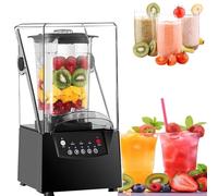Licuadora profesional de encimera con carcasa de sonido silencioso, batidora comercial de 1litro for batidos, batidora de alimentos de frutas, procesador exprimidor de leche de soja