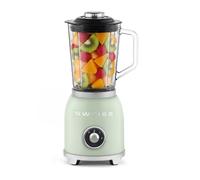 SWEISS Batidora de Vaso Vintage MXV7 - 1000 W, 2 Velocidades y Función Pulse, 6 Cuchillas de Acero Inoxidable, Jarra de Cristal 1,5 L, Base Antideslizante, Sistema de Seguridad, Color Verde