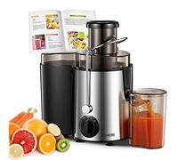 Licuadoras para Verduras y Frutas FOHERE Extractor de Zumos y Verduras con 3 Velocidades de Ajuste, Motor Mejorado de 400 W, Cepillo Incluido, Fácil de Limpiar