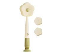 Lid Cleaning Brush | Water Bottle Cleaning Brush,Suction Tool Washer with Flower-Shaped Sponge for Kitchen Crevice Travel Coffee Wine Bathroom