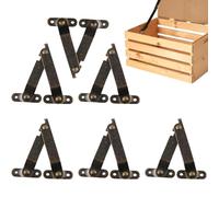 Lid Hinge, Soft Close Bracket, 6,7 x 3,2 x 1,1 cm, 2,64 x 1,26 x 0,43 pulgadas Heavy Duty Locking Mechanism, Adjustable Support Hardware, Anti-Slam Design for Toy Boxes Gabinets Benches Coffee