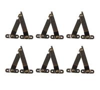 Lid Hinge, Soft Close Bracket, Heavy Duty Hardware Set, 6-Piece Adjustable Mechanism, 3,31 x 1,26 x 0,43 pulgadas, Sturdy Locking Support, For Gabinete Toy Box Bench Coffee Table Use