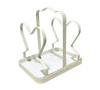 Lid Holder - Soporte de acero al carbono, 7,2 x 5,31 x 7,2 pulgadas, organizador de estante de almacenamiento no deslizante, diseño estable | Removible Drain Tray Rustproof Storage Rack, Kitchen Lids