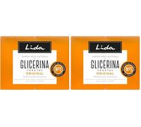 Lida - Pastilla de Jabón para Manos Glicerina 100% Natural - 2 Uds (Paquete de 2)