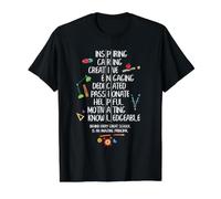Líder Educativo Inspirador de apreciación del Director de la Escuela Camiseta gráfica económica, Hombre, Negro, L