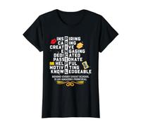 Líder Educativo Inspirador de apreciación del Director de la Escuela Camiseta gráfica económica, Mujer, Negro, M