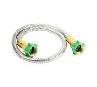 Líder hembra a hembra de acero inoxidable para manguera para jardín para conexión de carrete de manguera y extensión de línea de agua (6 pies)