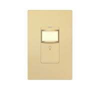 LIDER PIR - Interruptor de sensor de movimiento de vacante con luz guía LED, cobertura de 1200 pies cuadrados, sin neutro, sin tierra, retardo de tiempo ajustable, certificación UL, placa de pared sin